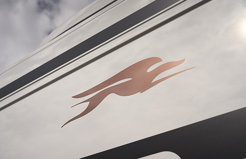 Laika Logo außen am Fahrzeug