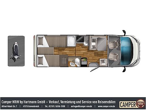 Laika  Laika Kosmo 509 + SAT+TV+Fahrradträger